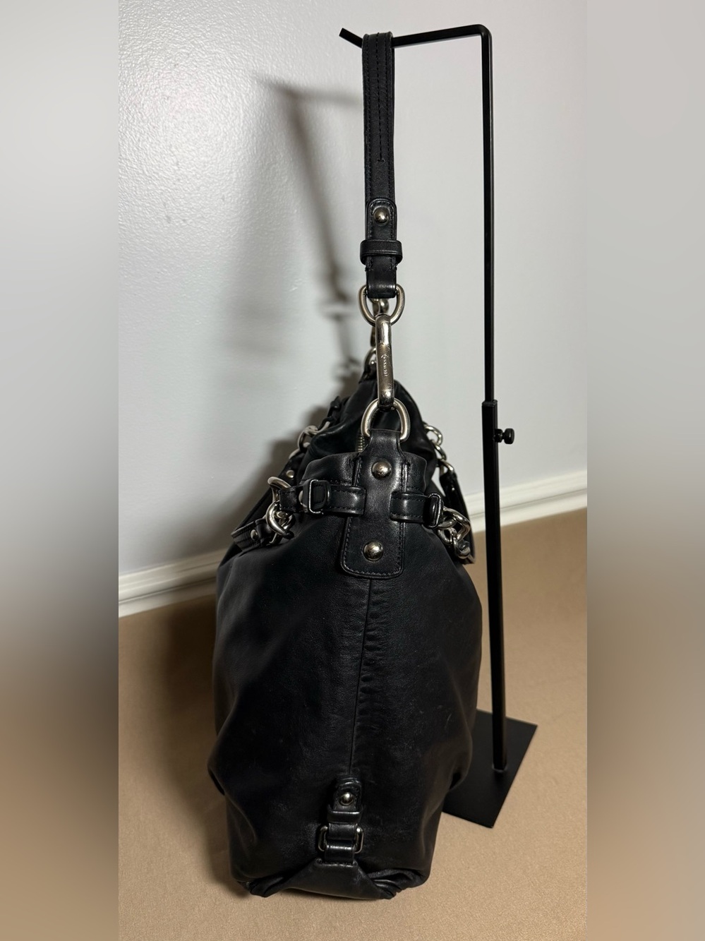 Authentic Coach Brooke Hobo Bag - Black Pebbled Leather #14821 - Picture 4 of 13